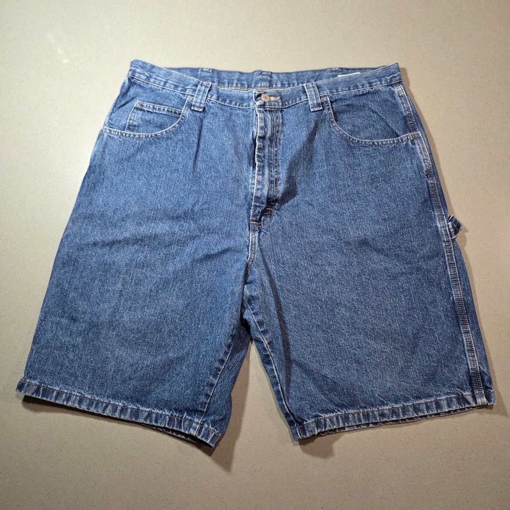 Wrangler Authentics Mens Carpenter Denim Shorts Blue 64WC2ZD Size 38‎